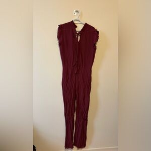 Elegant Burgundy Jumpsuit